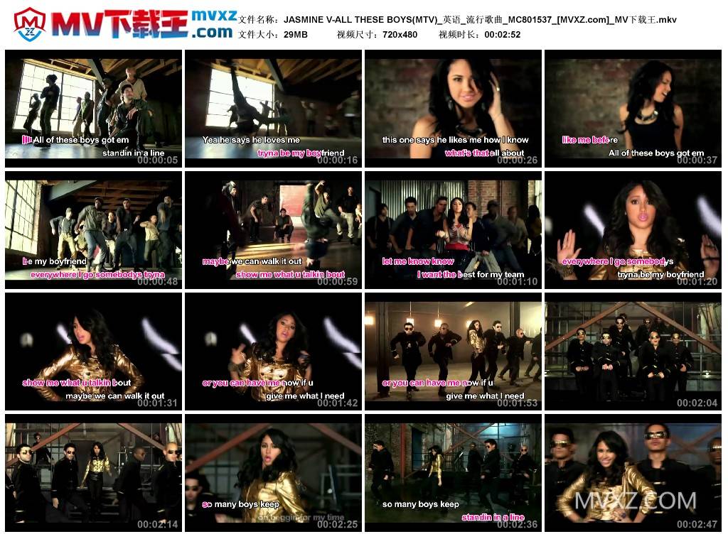 JASMINE V-ALL THESE BOYS(MTV)_英语_流行歌曲_MC801537